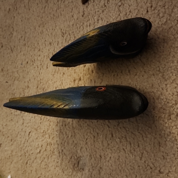 Set of 2 antique wooden fish - Picture 6 of 6